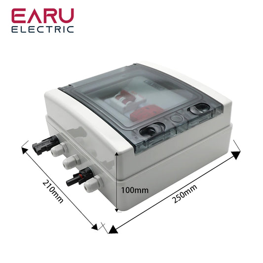 500V 1 Input 1 Output Solar photovoltaic PV Combiner Box With Lightning Protection DC Fuse MCB SPD Waterproof Box IP65 by 54 Energy - Renewable Energy Store