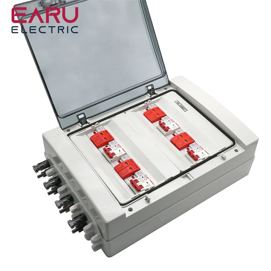 500V 4 Input 4 Output Solar photovoltaic PV Combiner Box With Lightning Protection DC Fuse MCB SPD Waterproof Box IP65 by 54 Energy - Renewable Energy Store