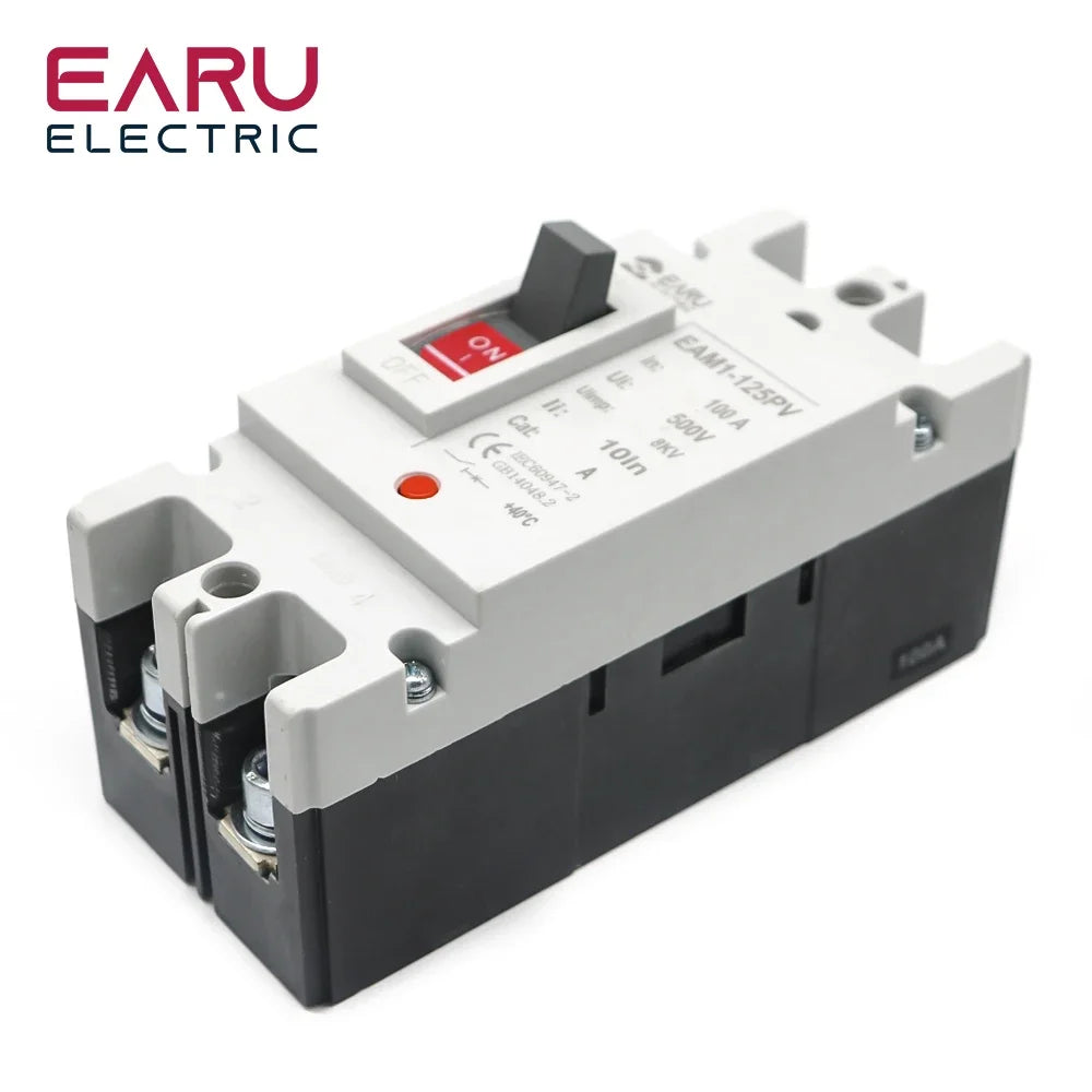 DC 250V 500V DC Solar Molded Case Circuit Breaker MCCB Overload Protection Switch Protector for Solar Photovoltaic PV 100A 125A by 54 Energy - Renewable Energy Store
