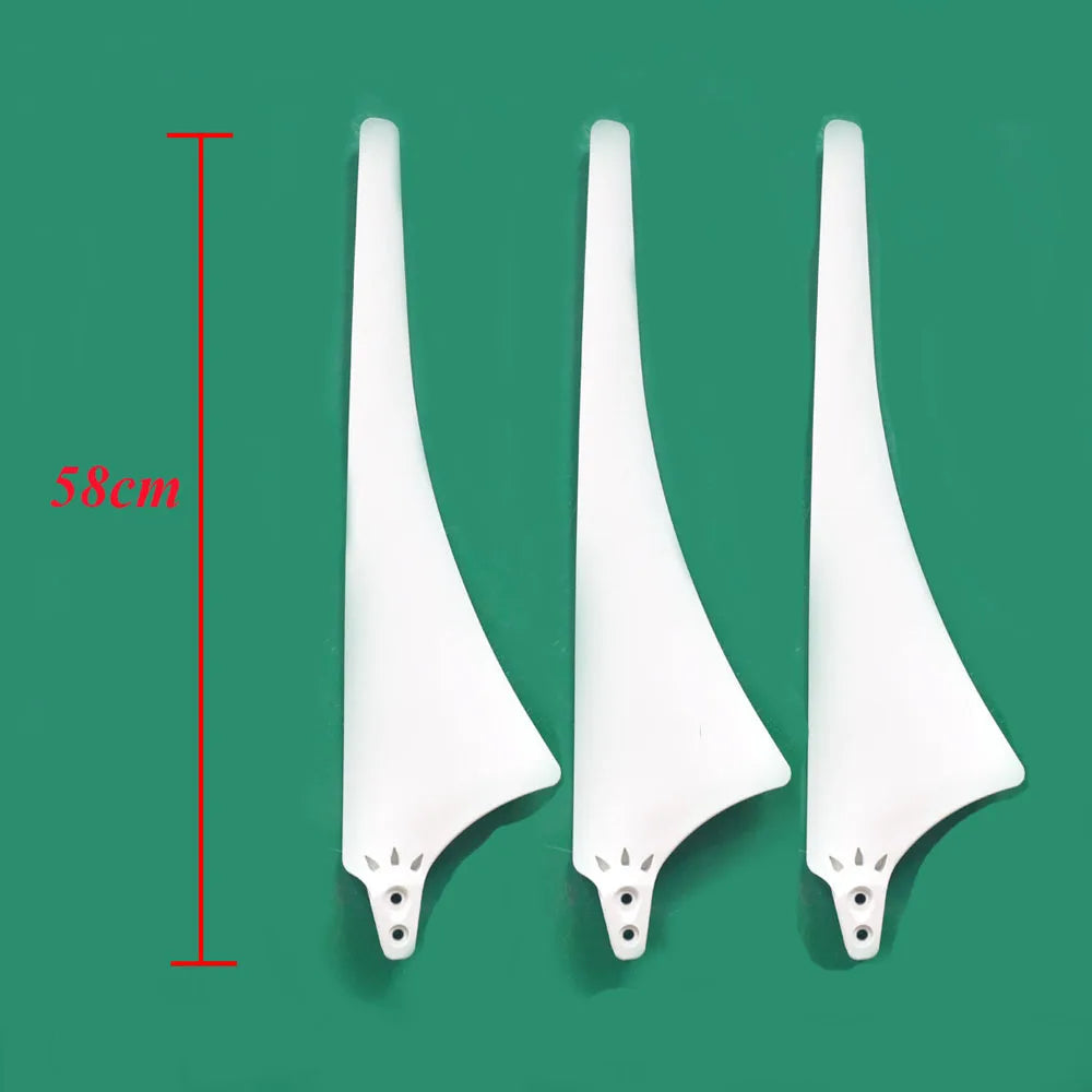 FLTXNY 580mm 630mm Wind Turbine Blades For Horizontal Wind Generator Nylon Blades 300w 400w 500w 600w Blades For Wind Turbine by 54 Energy - Renewable Energy Store