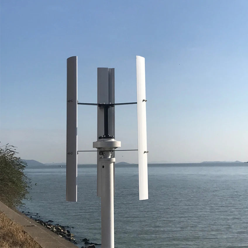 FLTXNY Roof Mounted Windmill 600W 1000W 48V Vertical Axis Wind Turbine Generator With Optional Controller by 54 Energy - Renewable Energy Store