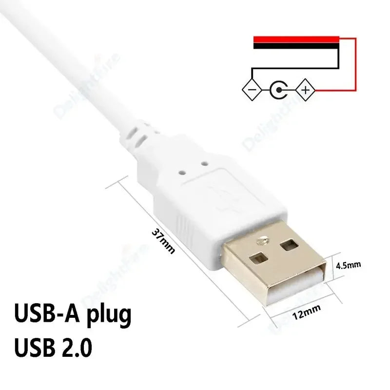 5V 12V USB 2.0 Plug Pigtail Power Supply Extension Cables by 54 Energy - Renewable Energy Store