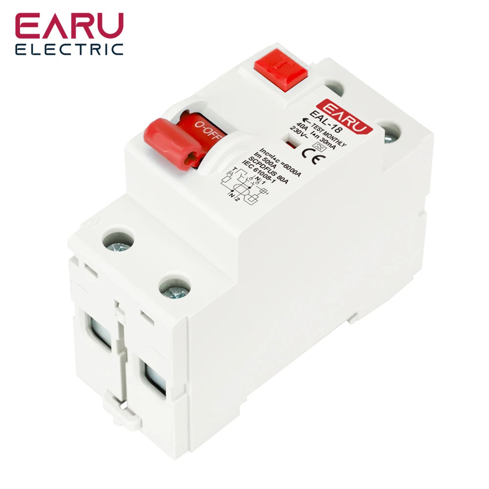 2P 32A 10/30/100/300mA Type A RCCB RCD ELCB Electromagnetic Residual Current Circuit Breaker Differential Breaker Safety Switch