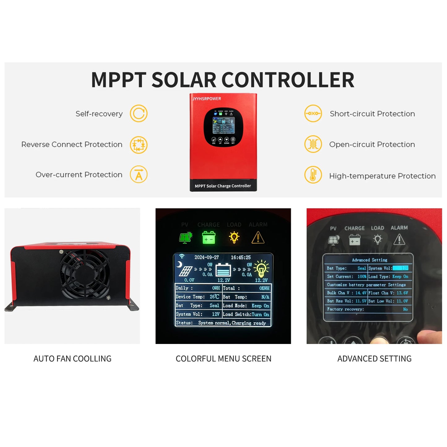 New 40A 60A 230VDC MPPT Solar Panel Charge Controller With Built In WIFI by 54 Energy - Renewable Energy Store