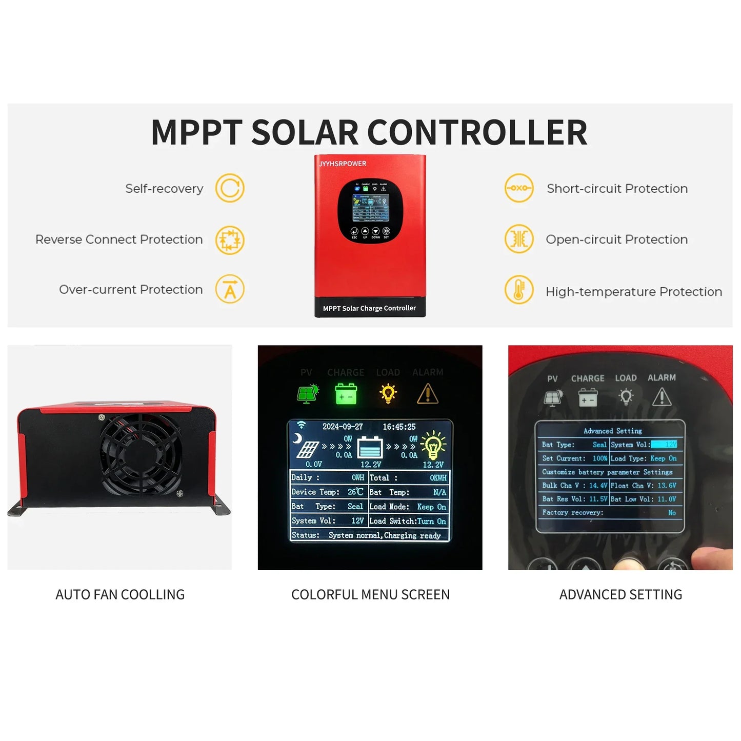 New 40A 60A 230VDC MPPT Solar Panel Charge Controller With Built In WIFI by 54 Energy - Renewable Energy Store