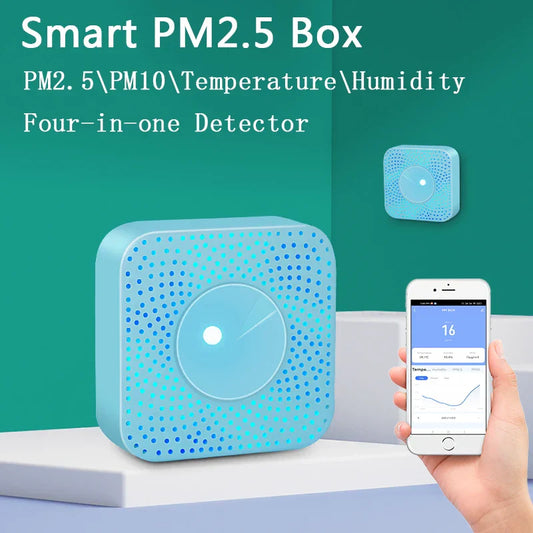 Wifi Smart Air Box Sensor PM2.5 PM10 Temperature Humidity Gas Detector Meter Tuya Smart Life App Control Home Automation Alarm by 54 Energy - Renewable Energy Store