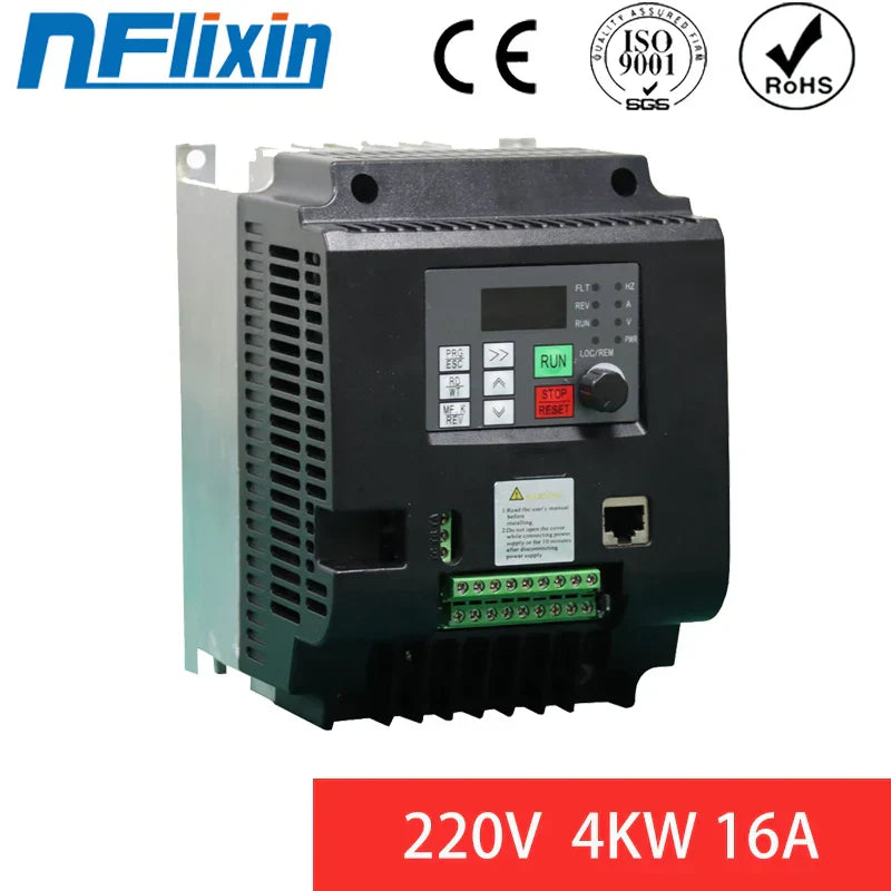 Single-phase 220V to three-phase 380V frequency converter 0.75kW/1.5kW/2.2kW for motor by 54 Energy - Renewable Energy Store