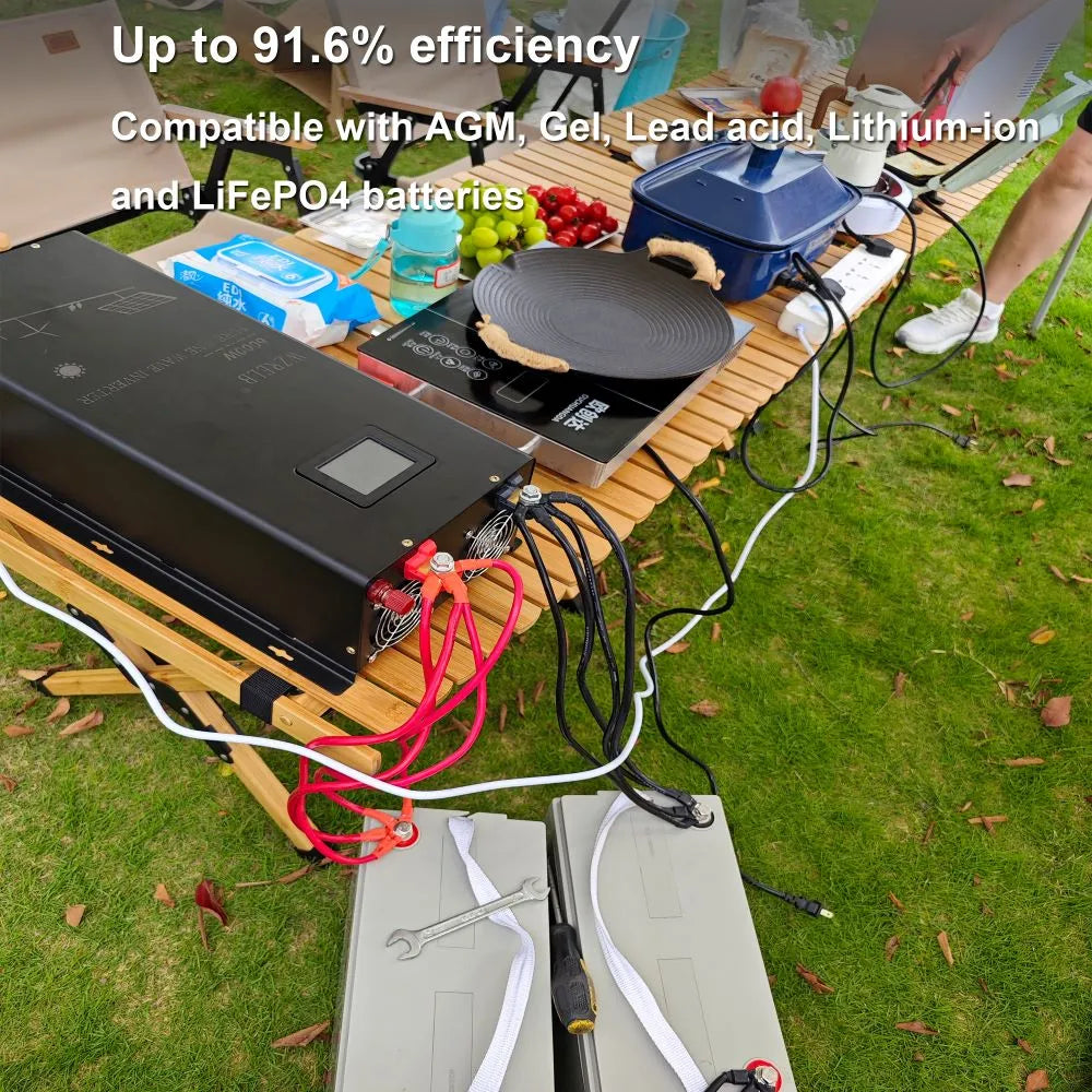 7000W Split-phase Pure Sine Wave Inverter Battery 24V/36V/48V/60V/96 DC to 110/220V,120/240V AC Converter Power Bank Solar Panel - 54 Energy - Renewable Energy Store