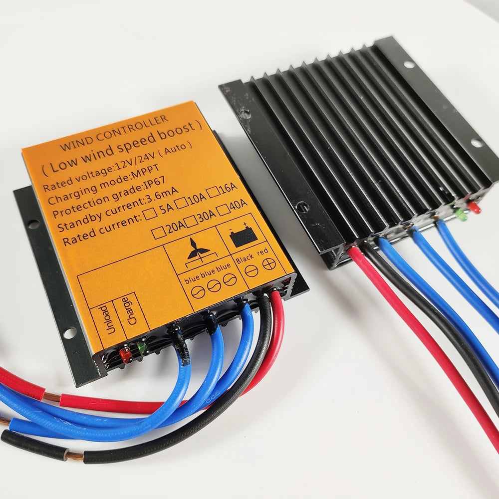 Low Star-up Wind Speed Generator 600W 1500W Wind Turbine Generator With 5 PCS Blades With 12V/24V/48V MPPT Charge Controller by 54 Energy - Renewable Energy Store