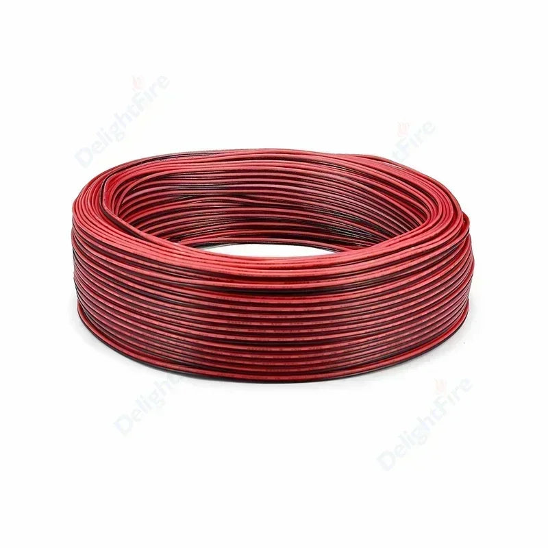 2Pin LED Extension Cable 28 26 24 22 20 18 16 AWG Red Black Tinned Copper 12V Wire by 54 Energy - Renewable Energy Store
