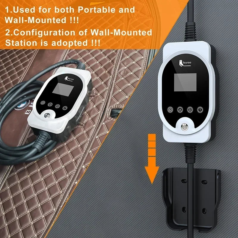 feyree GB/T EV Charger 11KW 16A 3Phase EVSE Wallbox APP WIFI Control EV Charging Station 5m Cable CEE Plug for Electric Vehicle by 54 Energy - Renewable Energy Store
