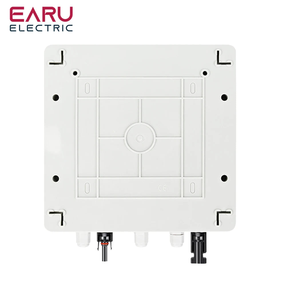 DC 1000V 1 Input 1 Output Solar Photovoltaic PV Combiner Box With Surge Lightning Protection DC Fuse MCB SPD Waterproof Box IP65