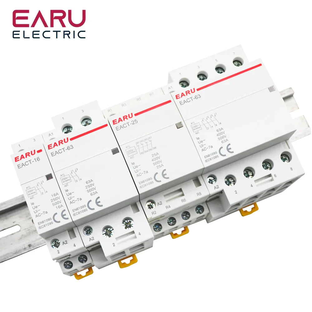 2P 4P 16A 20A 25A 32A 50A 40A 63A AC 220V 50 60Hz Din Rail Household Modular AC Contactor Switch Controller DIY Smart Home Hotel by 54 Energy - Renewable Energy Store