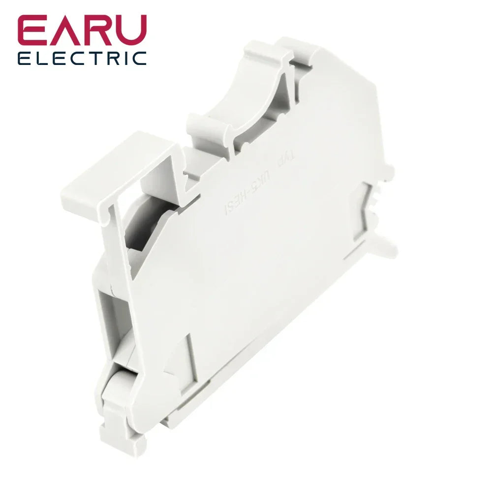 10Pcs/Lot Din Rail Terminal Blocks UK-5-HESI Black Connector Screw Fuse Terminal Block Connector Screw Fuse Holder Conductor
