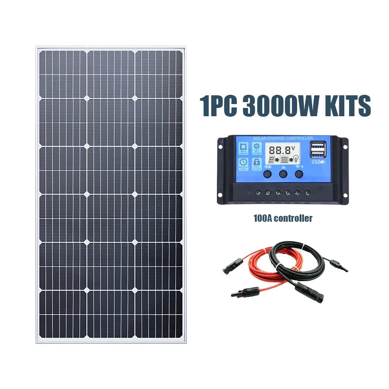3000W Glass Rigid Solar Panel Kit 18V High Efficiency Monocrystalline by 54 Energy - Renewable Energy Store