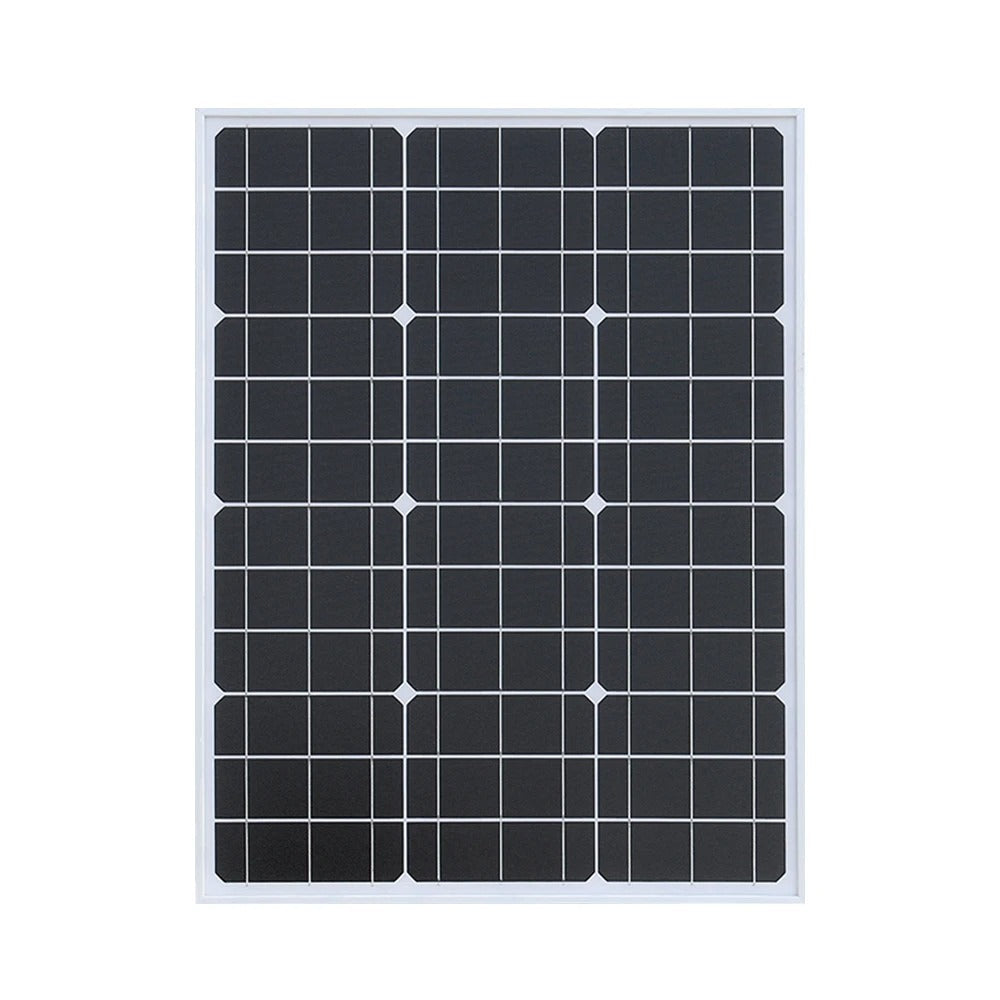 Wuzeck 50 Watt Solar Panel Rigid Glass Solar Module 50w 18v Cell Battery Charger Fast Home Outdoor Car Boat Camping 12v 24v 36v by 54 Energy - Renewable Energy Store