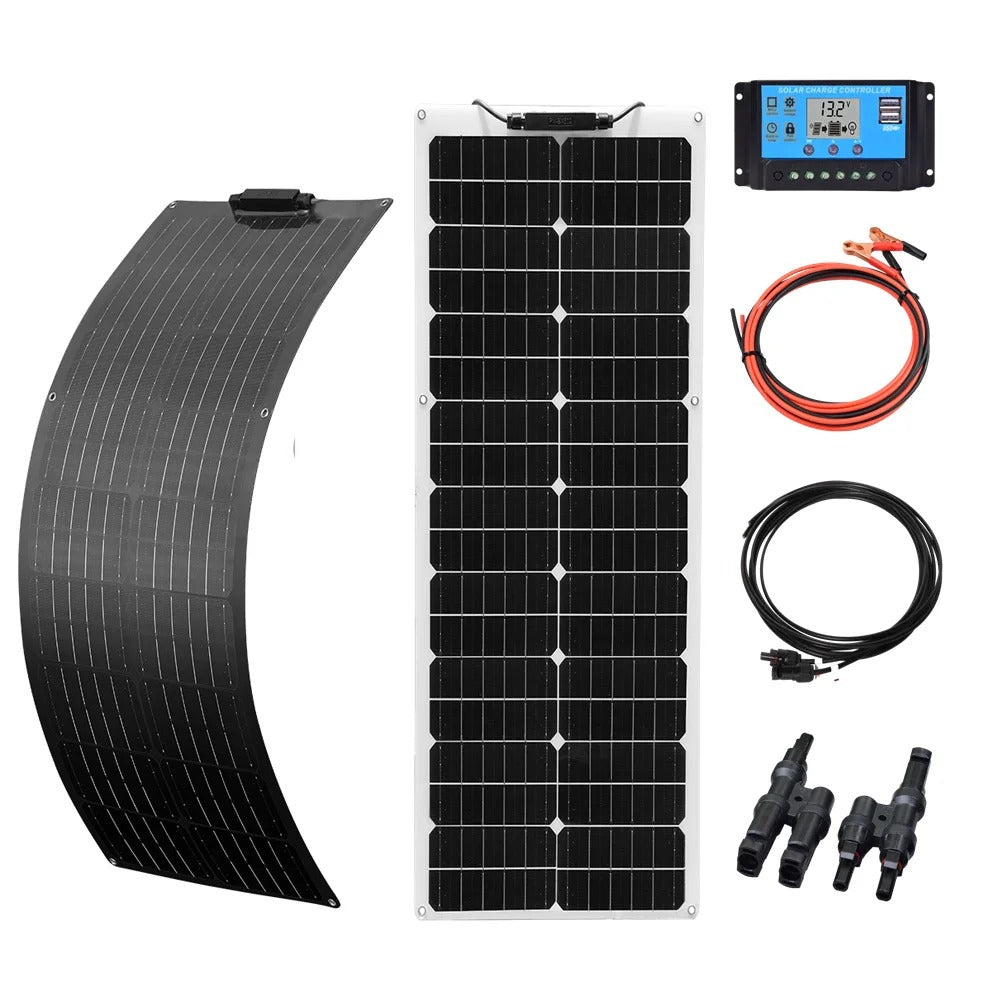 Wuzeck 50w Flexible Solar Panel Kit 12v 100w Pv Solar Module Kit 24v Solar Cell Home Outdoor Car Boat Battery Camping Solarpanel by 54 Energy - Renewable Energy Store