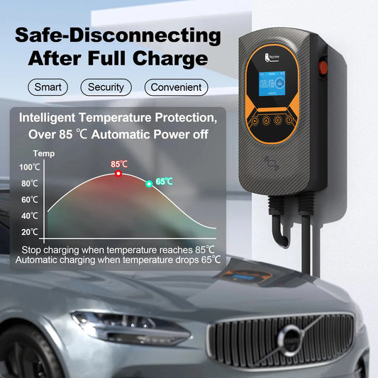 feyree EV Charger GB/T Socket EVSE Wallbox 32A 22KW 3Phase 16A 11KW Electric Vehicle APP Control Charging Station 7.6KW 5m Cable by 54 Energy - Renewable Energy Store