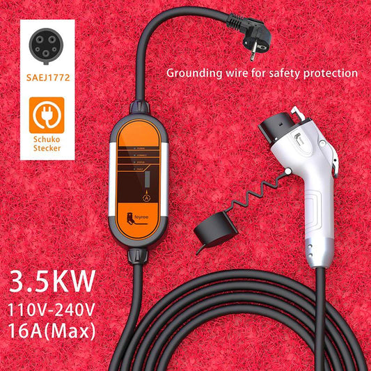 feyree Portable EV Charger Type2 IEC62196-2 16A EVSE Charging Cable Type1 SAE J1772 EU Plug Controller Wallbox for Electric Car by 54 Energy - Renewable Energy Store