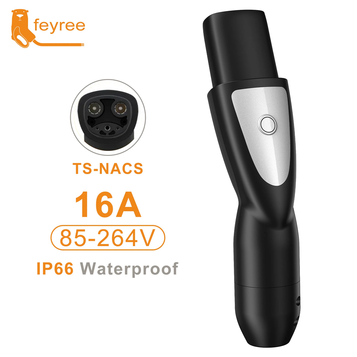 feyree TS-NACS Cord Tesla Plug for Electric Car Side EV Charger 16A 32A 40A 50A Current for Electric Car Charger Model 3 X Y S by 54 Energy - Renewable Energy Store