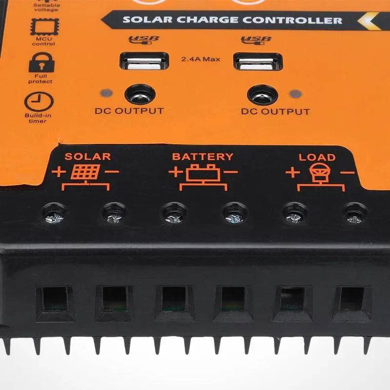 Solar Charge Controller 12/24V 70A Panel Battery Regulator Dual USB 5V LCD Display - 54 Energy - Renewable Energy Store