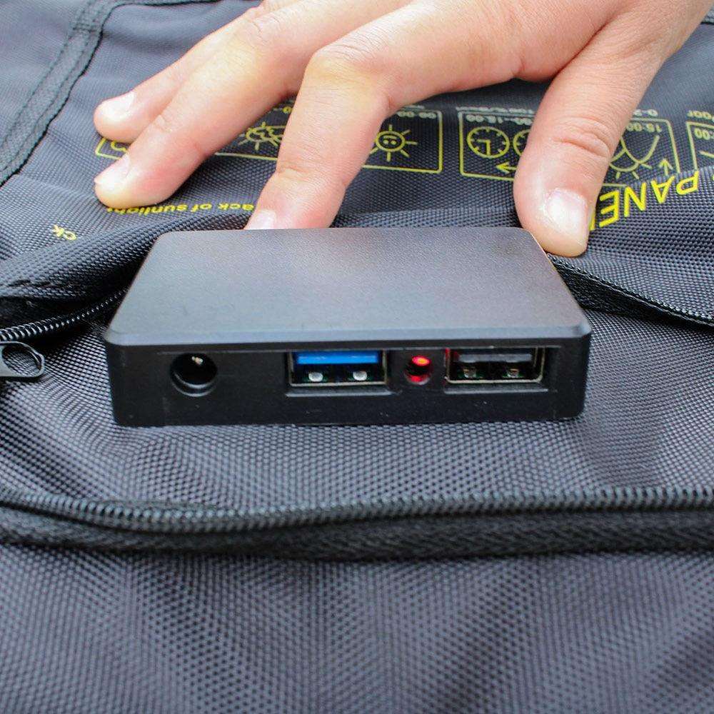 Solar Panel 60W Foldable Solar Charger Dual 5V USB 18V DC Output Waterproof Mobile Phone Camping Boats - 54 Energy - Renewable Energy Store