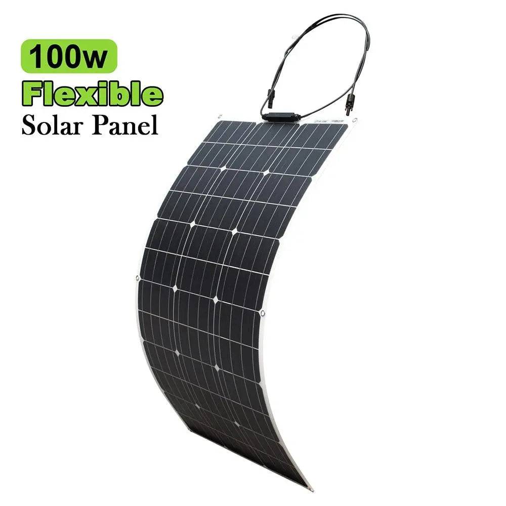 Solar Panel Flexible 300w Fotovoltaic Panel Solar 100w 12V Kit 200w Complete Charge Battery/Motorhome/Camper Van - 54 Energy - Renewable Energy Store