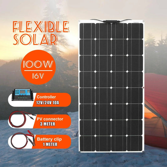 Solar Panel Kit 100/200/300 W Off Grid Flexible 12V Wateproof - 54 Energy - Renewable Energy Store