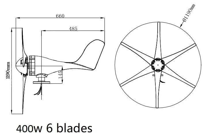Wind Turbine Generator Include Free Controller With CE RoHS Approval - 54 Energy - Renewable Energy Store
