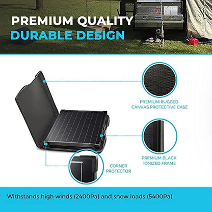 100Watt 12 Volt Portable Solar Panel with 20A Charger Controller by 54 Energy - Renewable Energy Store