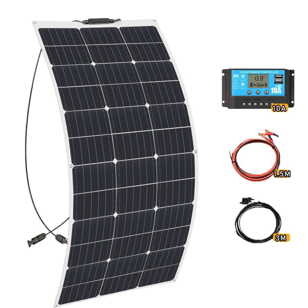 100 W Flexible Solar Panel High-efficiency Solar Modules And Ip68 Sealing Level, Suitable For Roofs, Motor Homes, Balconies, Etc