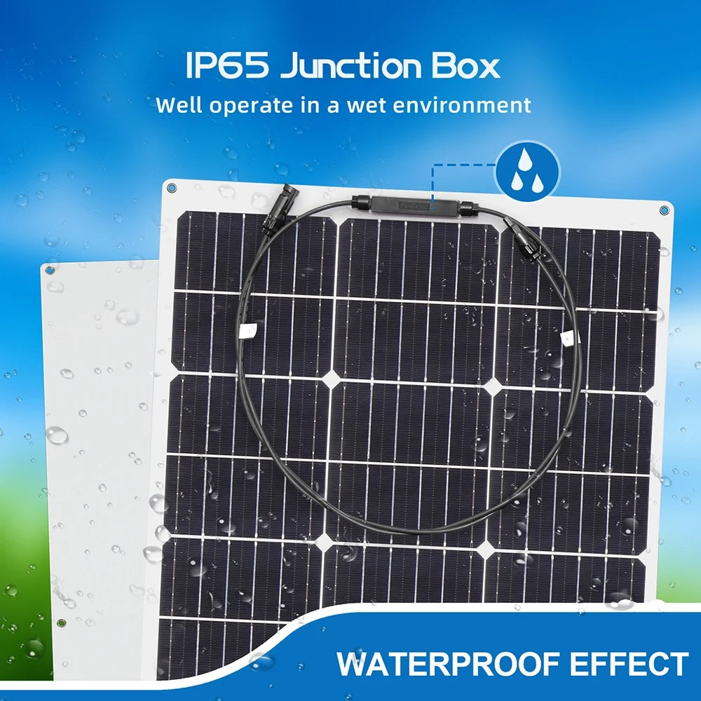 100 W Flexible Solar Panel High-efficiency Solar Modules And Ip68 Sealing Level, Suitable For Roofs, Motor Homes, Balconies, Etc