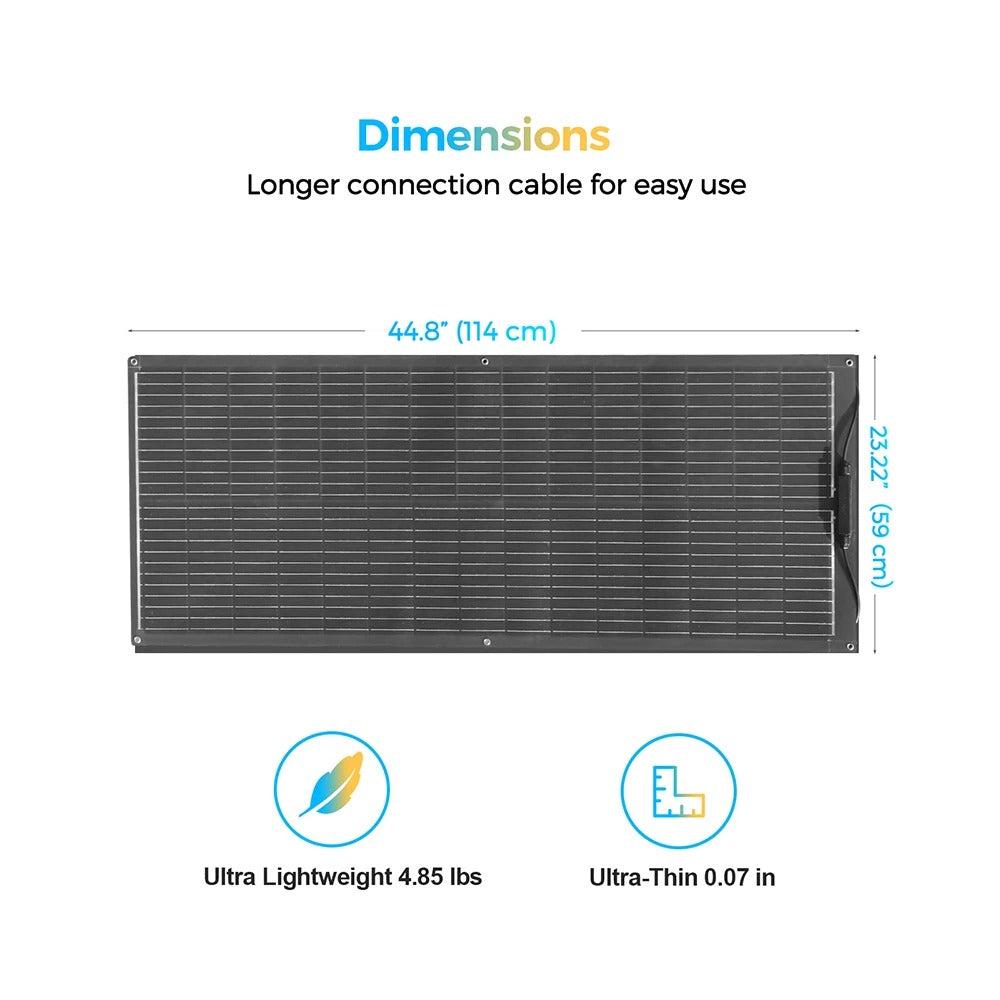 100w 12v Flexible Solar Panel Mono Cell 12 Volt Semi-flexible For Marine Rv Trailer Boat Cabin Van Car Uneven Surfaces Battery