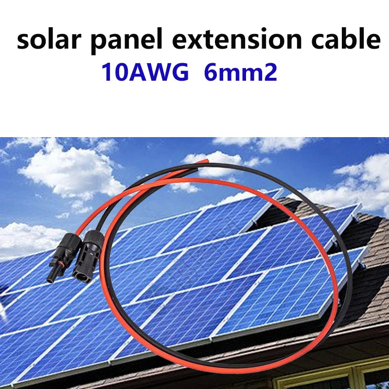 10AWG 6mm2 Tinned Copper Solar PV Extension Wires Set by 54 Energy - Renewable Energy Store