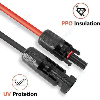 10AWG 6mm2 Tinned Copper Solar PV Extension Wires Set by 54 Energy - Renewable Energy Store