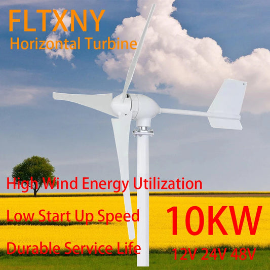 10KW 12V 24V 48V Wind Turbine Power Generator Gasoline Portable Generator For Home With MPPT Controller Pure Sine Wave Inverter by 54 Energy - Renewable Energy Store