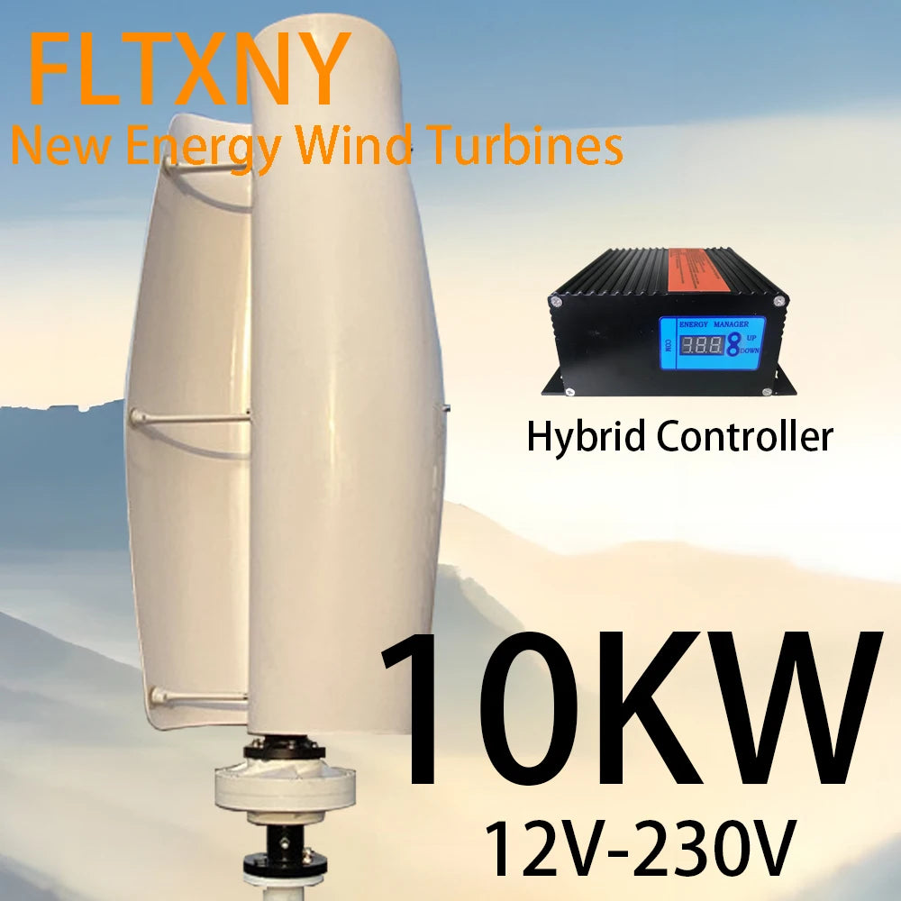 10KW Vertical Wind Turbine Power Generator 12V-230V With MPPT Controller by 54 Energy - Renewable Energy Store