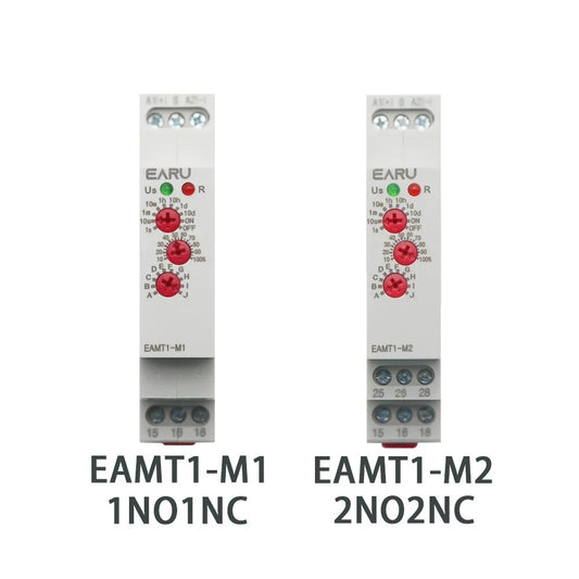 12-240VAC/DC Din Rail Type 0.1 second -10 days Time Delay Relay 16A/250VAC Multifunction Timer Relay with 10 Function Choices by 54 Energy - Renewable Energy Store