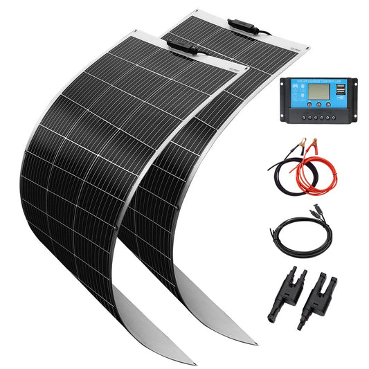 120w 1pcs - 10 Pcs Flexible Solar Panel Mono Cell 12 Volt 240w 1200w For Marine Rv Trailer Boat Cabin Van Car Uneven Surfaces