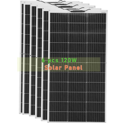 120w 1pcs - 10 Pcs Flexible Solar Panel Mono Cell 12 Volt 240w 1200w For Marine Rv Trailer Boat Cabin Van Car Uneven Surfaces