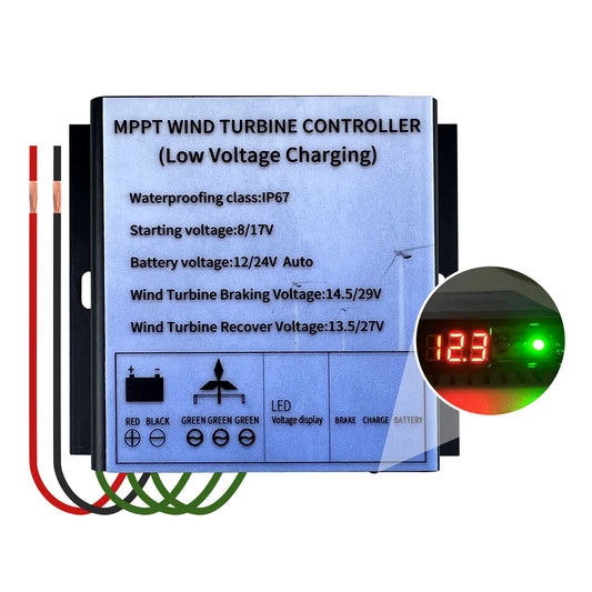 12V 24V 48V MPPT 600W 800W Low Wind Speed Charge Controller by 54 Energy - Renewable Energy Store