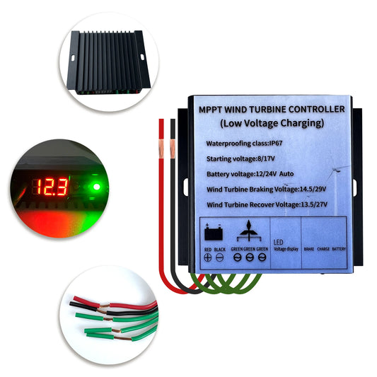 12V 24V 48V MPPT 600W 800W Low Wind Speed Charge Controller by 54 Energy - Renewable Energy Store