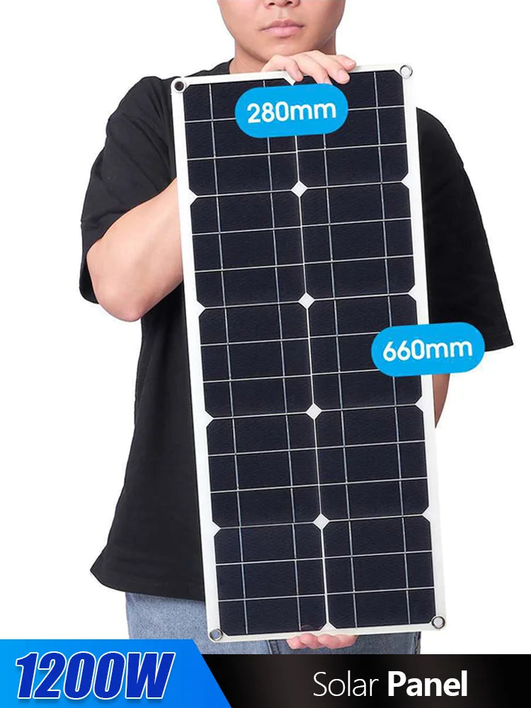 12V Monocrystalline 1200W 18V Flexible Solar Panel Kit For Outdoor Camping by 54 Energy - Renewable Energy Store