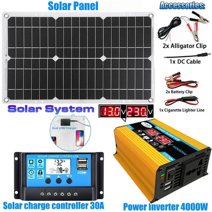 12V to 110V/220V Solar Panel System 4000W Inverter Kit by 54 Energy - Renewable Energy Store