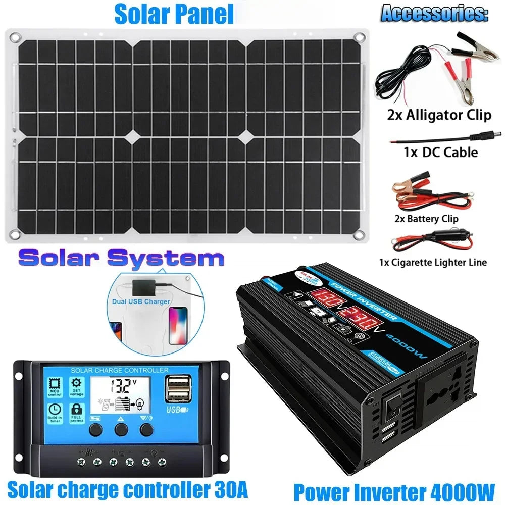 12V to 110V/220V Solar Panel System 4000W Inverter Kit by 54 Energy - Renewable Energy Store