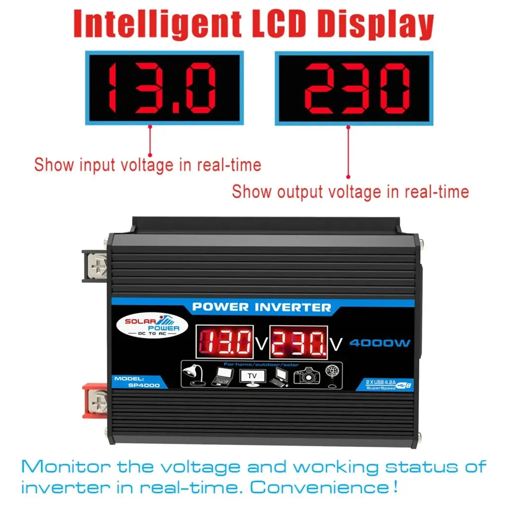 12V to 110V/220V Solar Panel System 4000W Inverter Kit by 54 Energy - Renewable Energy Store