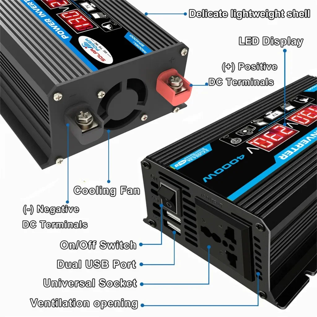 12V to 110V/220V Solar Panel System 4000W Inverter Kit by 54 Energy - Renewable Energy Store