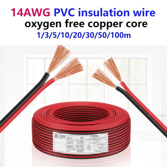 14 AWG Gauge Copper Cables 2Core PVC Insulated Wires by 54 Energy - Renewable Energy Store