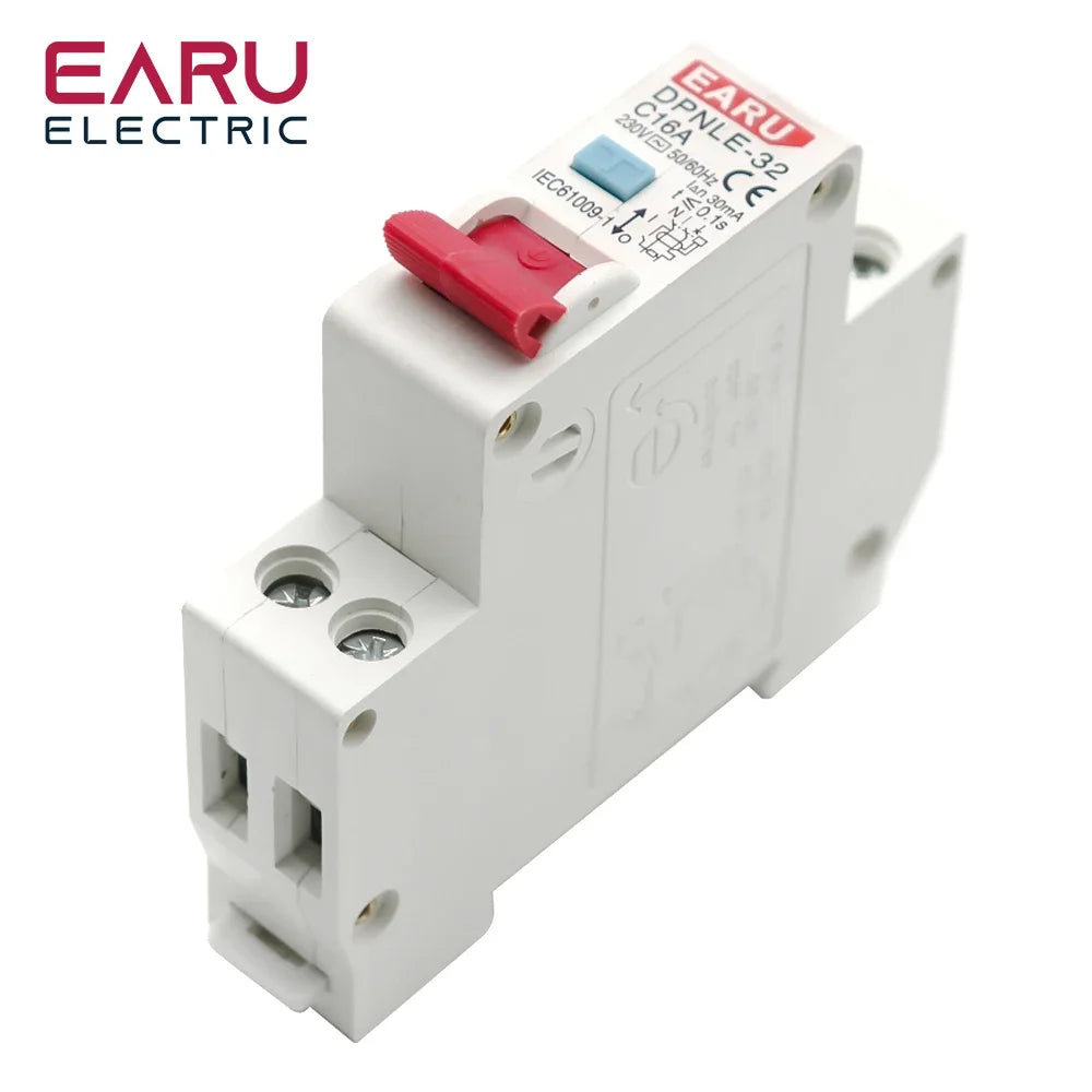 18MM RCBO Type AC Residual Automatic Circuit Breaker 6KA 1P+N 2P 16A 20A 230V With Over Current Leakage Protection 30mA EKL9-40 by 54 Energy - Renewable Energy Store