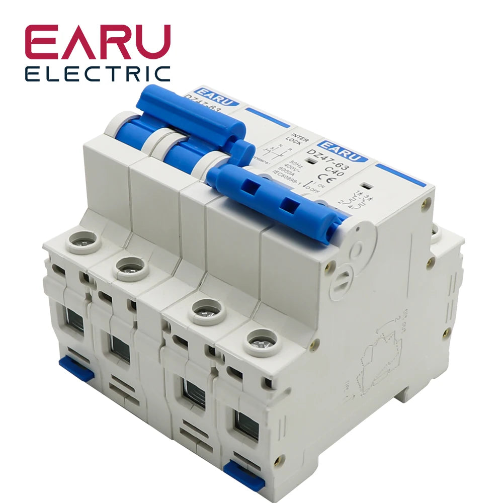 1P+1P 2P+2P MTS AC Dual Power Manual Transfer Interlock Circuit Breaker Din Rail Isolating Discounnecting Switch MCB 40A 63A by 54 Energy - Renewable Energy Store